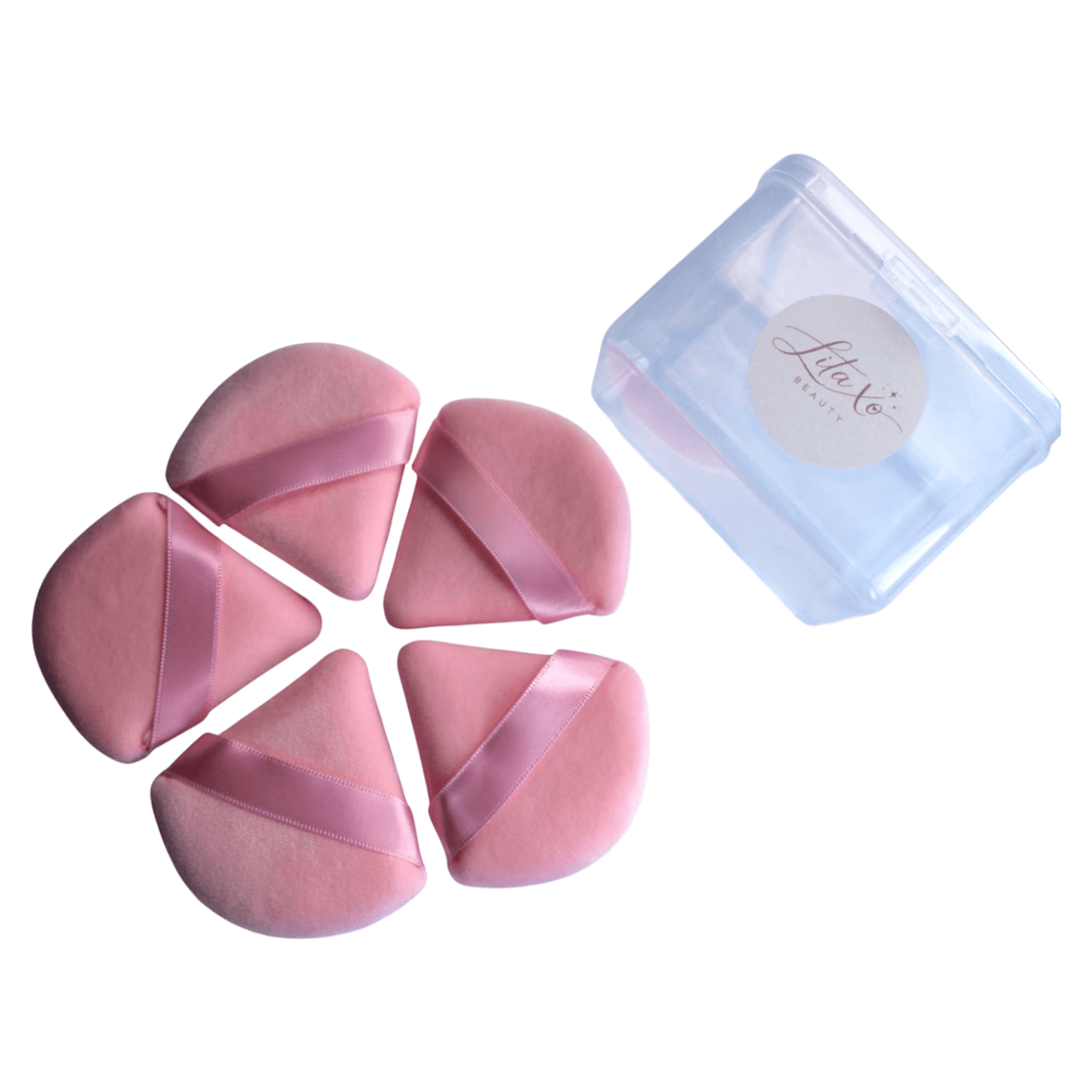 5 Pack of Makeup Puffs and Storage